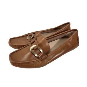 Naturalizer 27 Edit Hellen Chain Penny Loafers Shoe Brown Leather Womens 8M NWOT